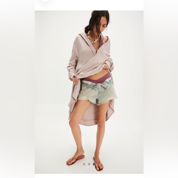 Free People North Sweatshirt in Hushed Violet size medium - Picture 2 of 8